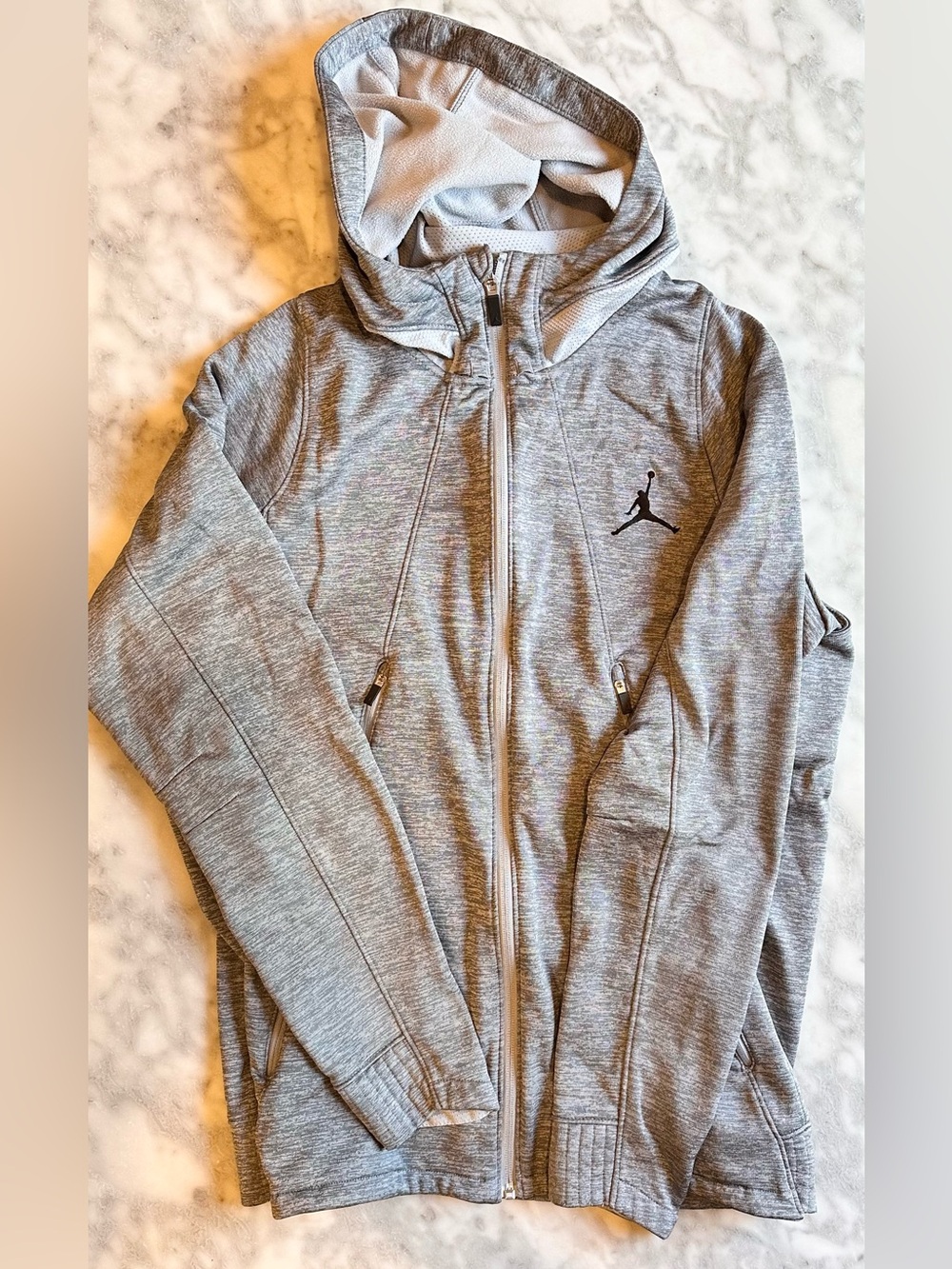 Jordan Men's Light Gray Full-Zip Hoodie